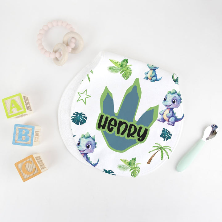 Dinosaurs and Friends Peanut Burp Cloth