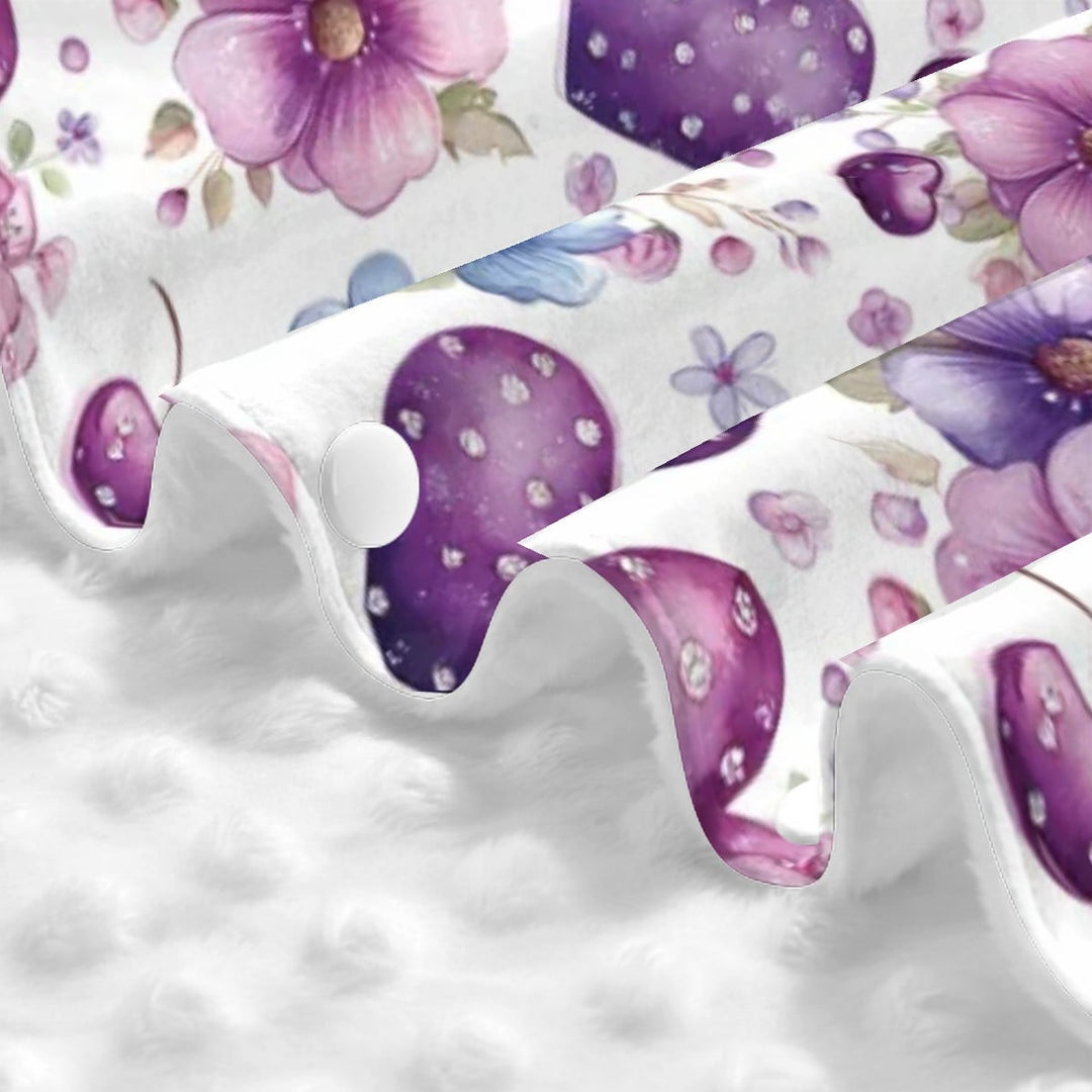 Purple Hearts and Flowers Car Seat Cover