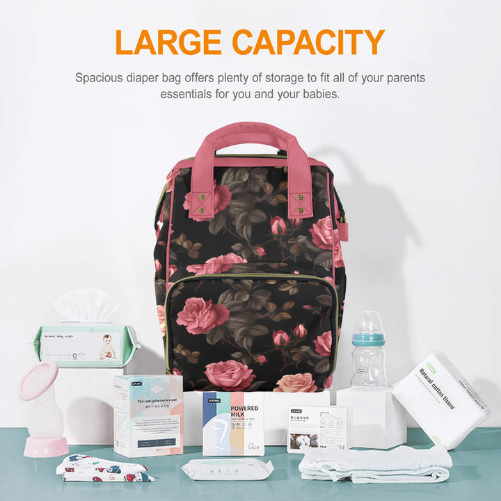 Pink Rose Diaper Bag