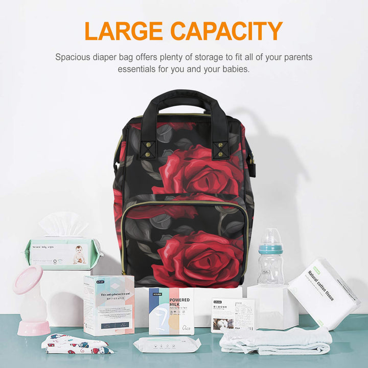 Red Rose Diaper Bag