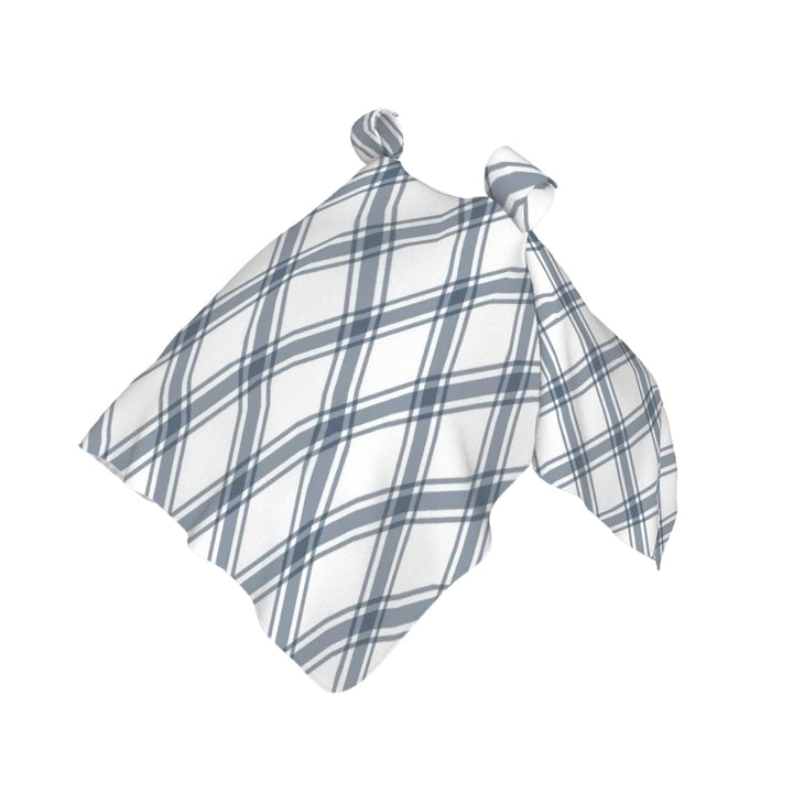 Blue and Grey Plaid Baby Car Seat Cover