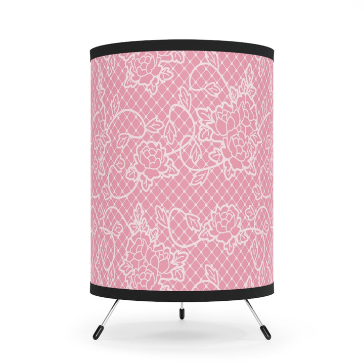 Pink and Lace Tripod Lamp