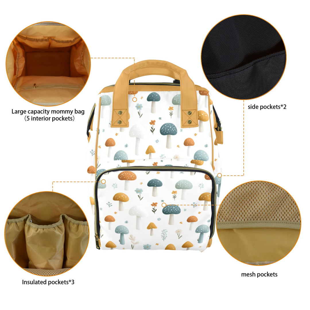 Cute Mushroom Diaper Bag