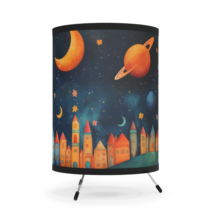 Whimsical City Tripod Lamp