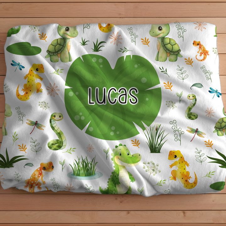 Swamp and Friends Minky Blanket