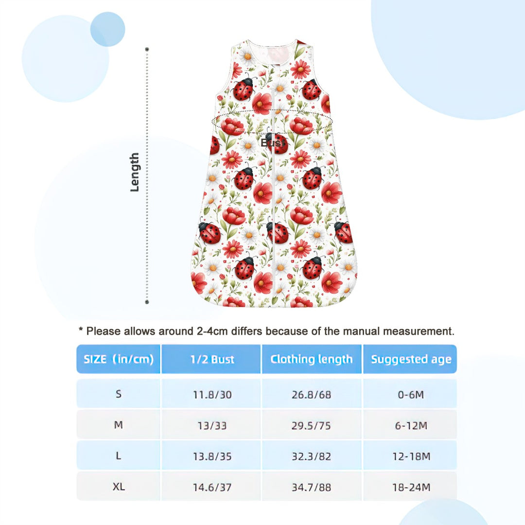 Ladybug Sleeveless Baby Sleep Sack