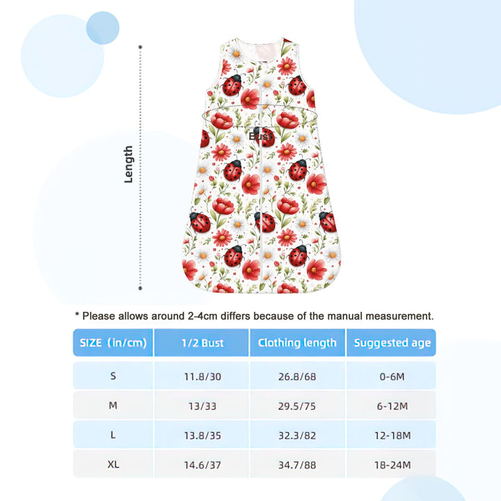 Ladybug Sleeveless Baby Sleep Sack