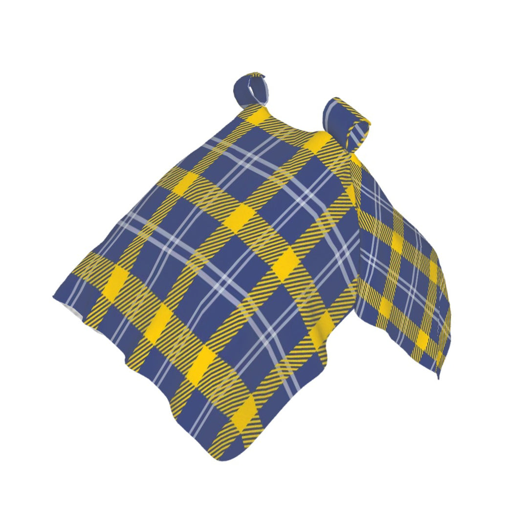 Blue and Yellow Plaid Baby Car Seat Cover