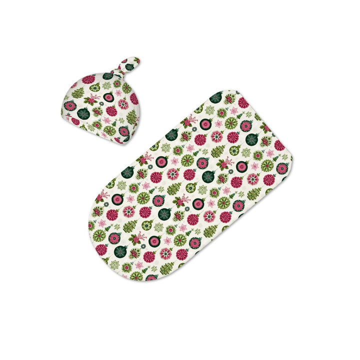 Christmas Ornament Cocoon Baby Swaddle Set