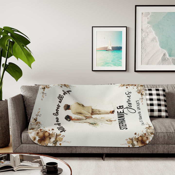 Personalized Boho Sherpa Blanket