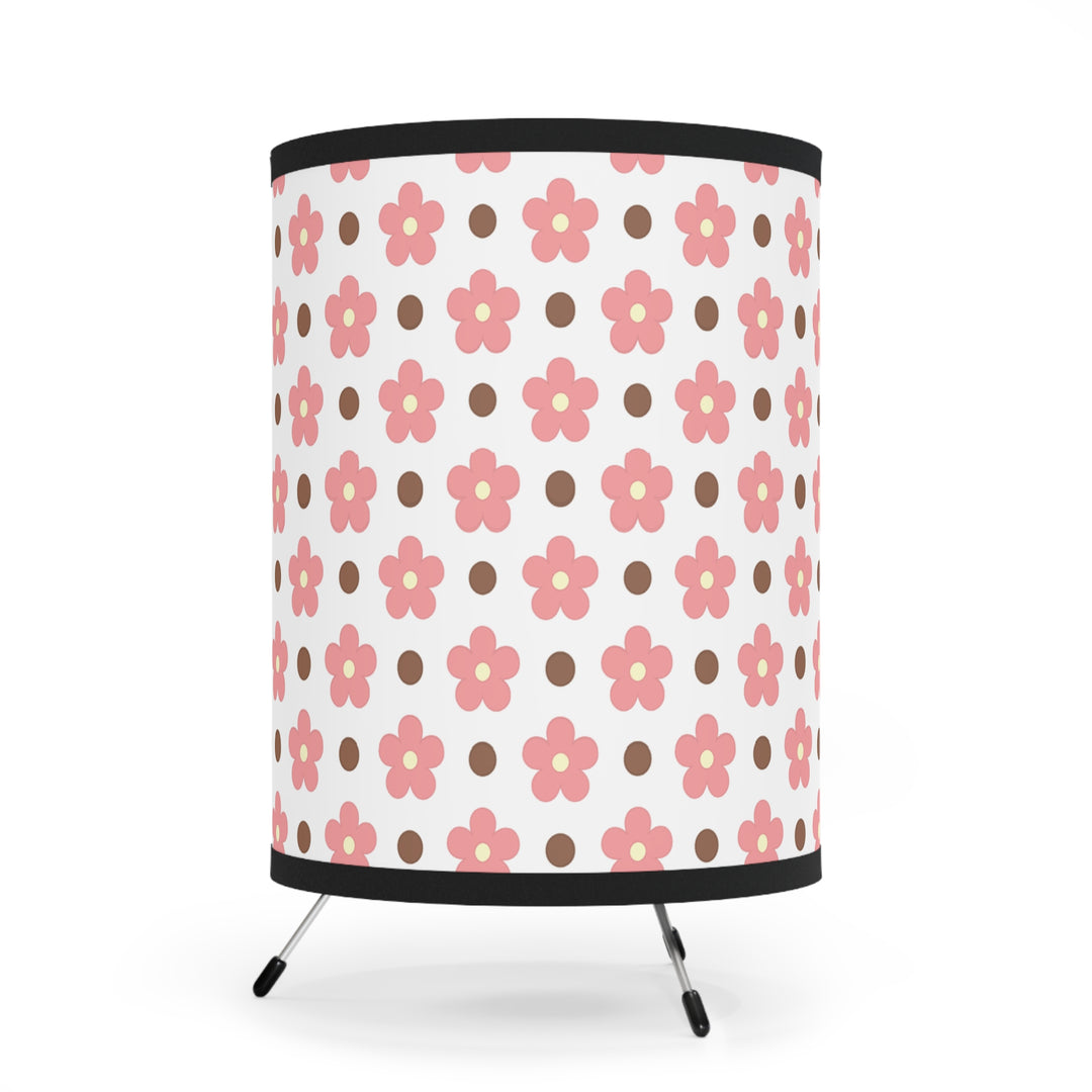 Pink Flower Tripod Lamp
