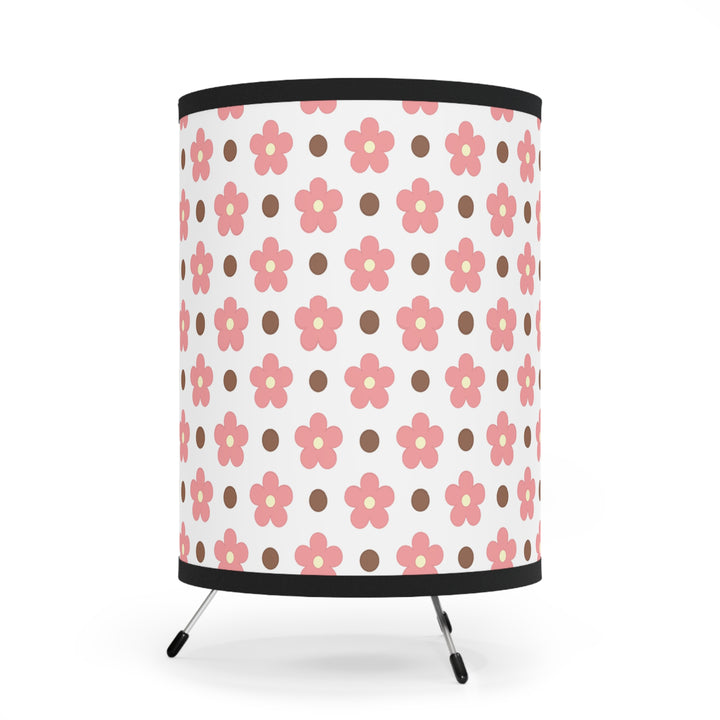 Pink Flower Tripod Lamp