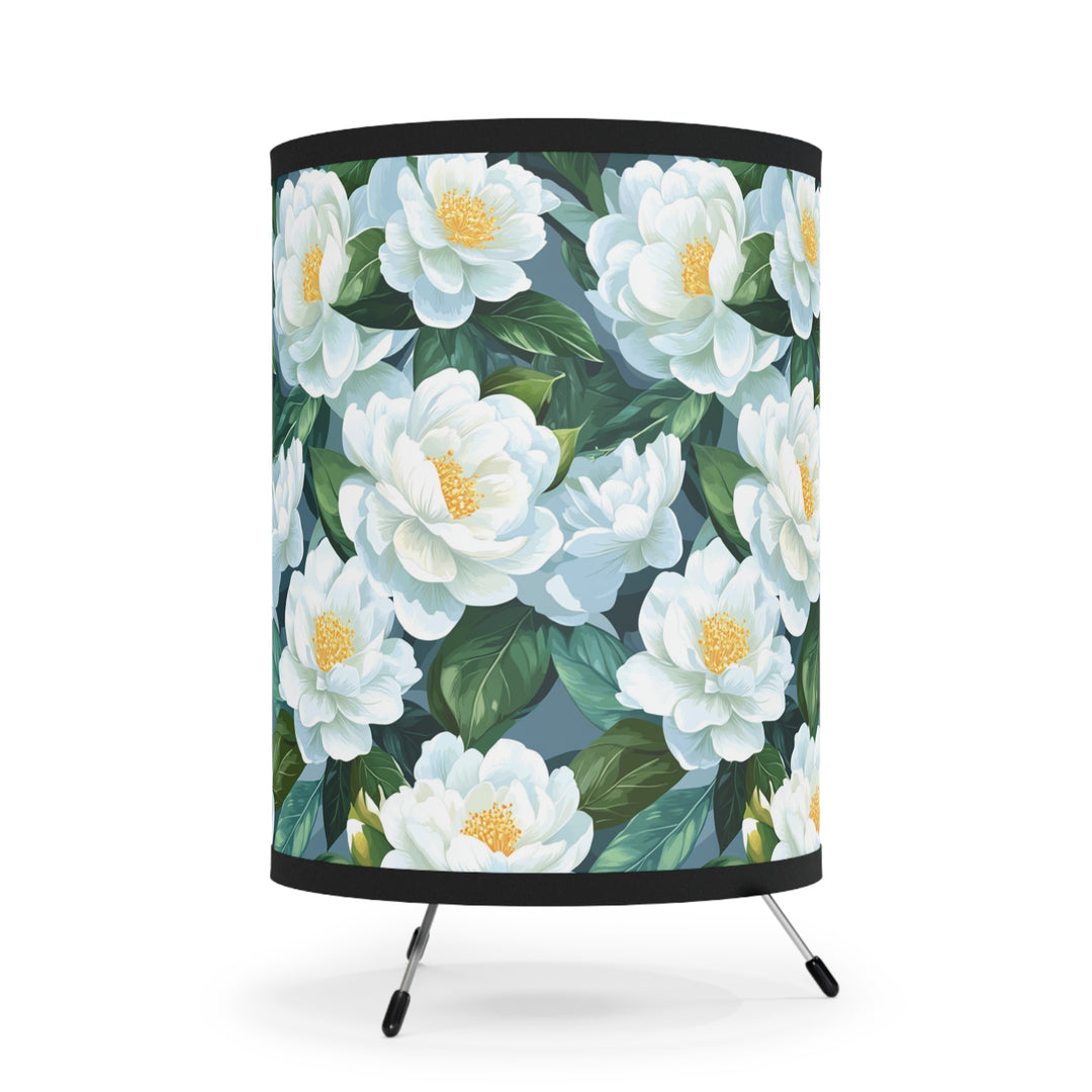 White Camellia Floral Lamp