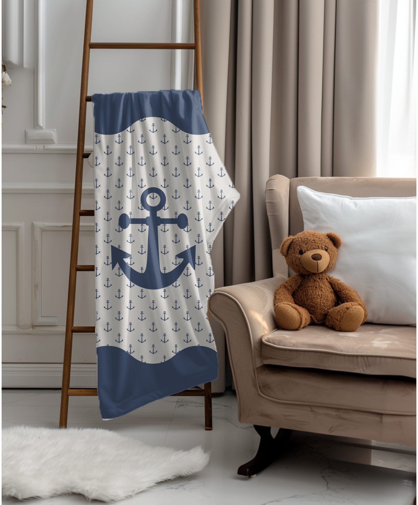 Anchors Away Minky Blanket