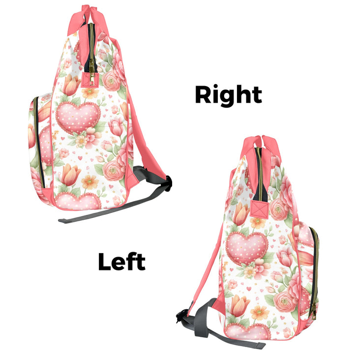 Roses and Hearts Diaper Bag