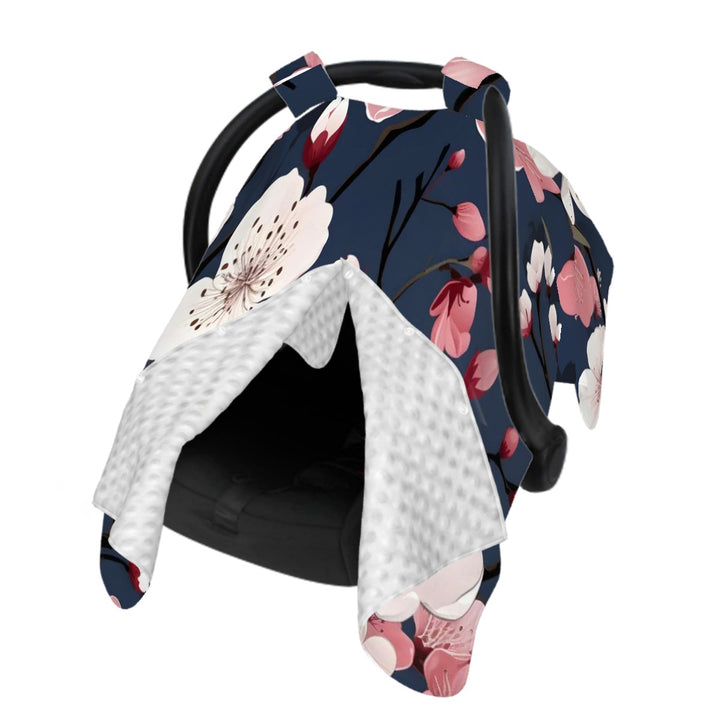 Blue Cherry Blossom Car Seat & Breastfeeding Cover