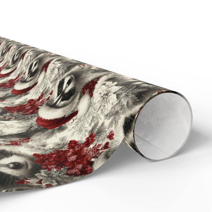 Christmas Raccoon Wrapping Paper