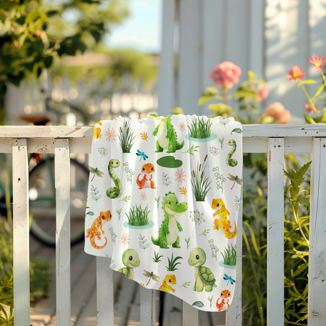 Swamp and Friends Minky Blanket