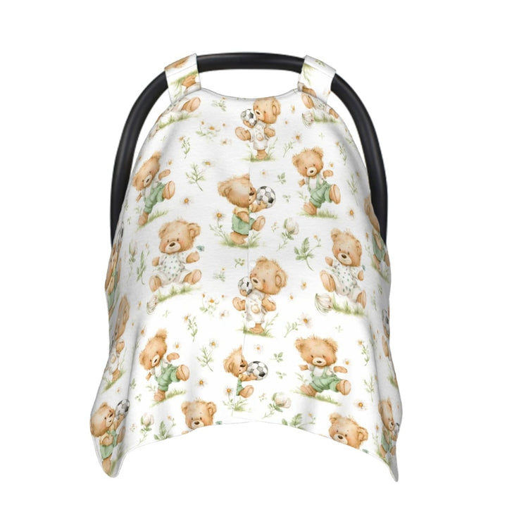 Bears Playing Soccer Car Seat Cover