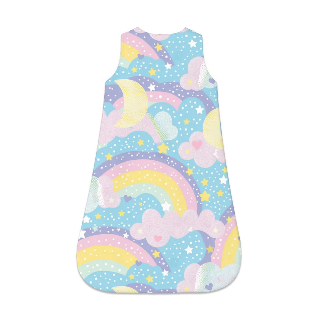 Whimsical Rainbows and Stars Sleeveless Baby Sleep Sack