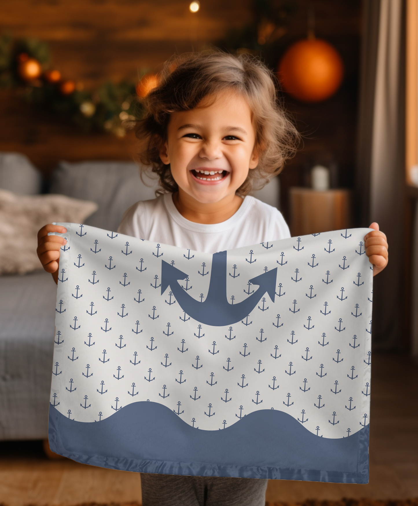 Anchors Away Minky Blanket