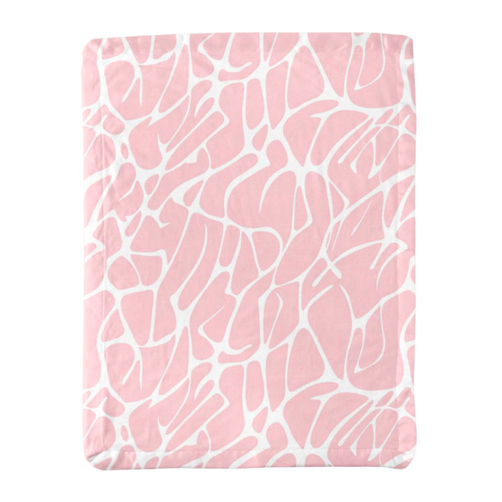 Pink and White Minky Blanket