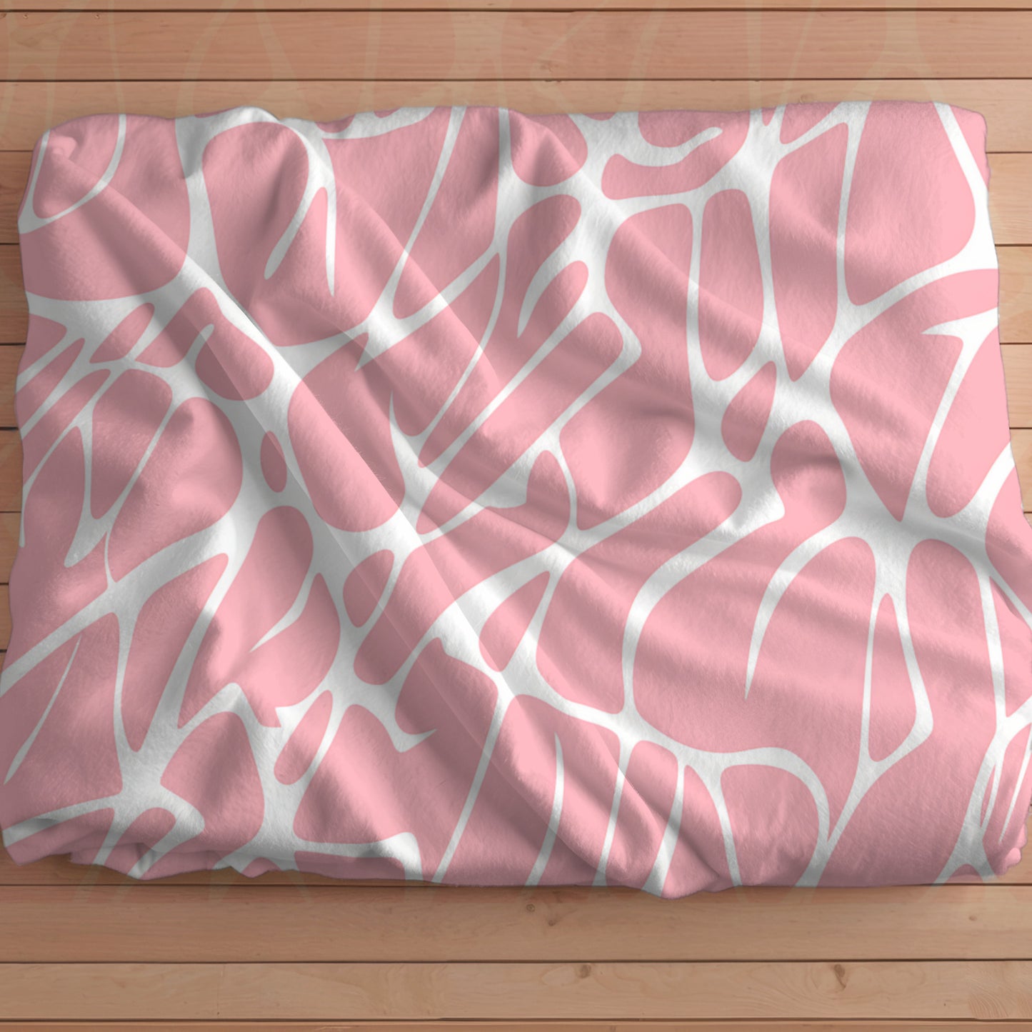 Pink and White Minky Blanket