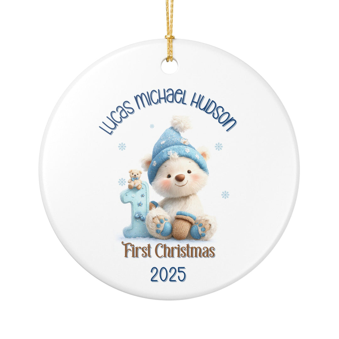 First Christmas Personalized Ceramic Ornament