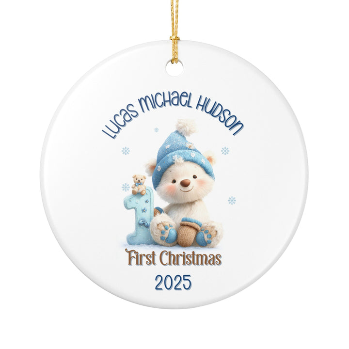 First Christmas Personalized Ceramic Ornament