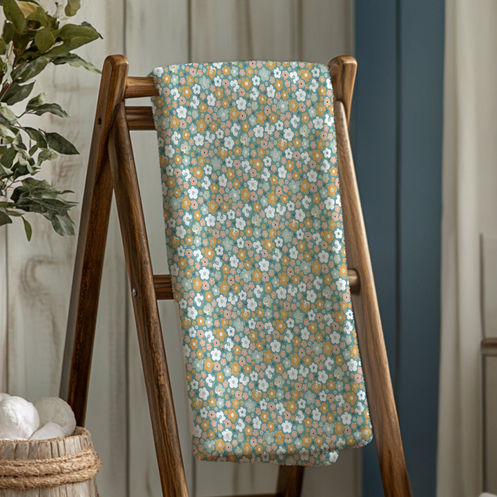 Green Boho Minky Blanket