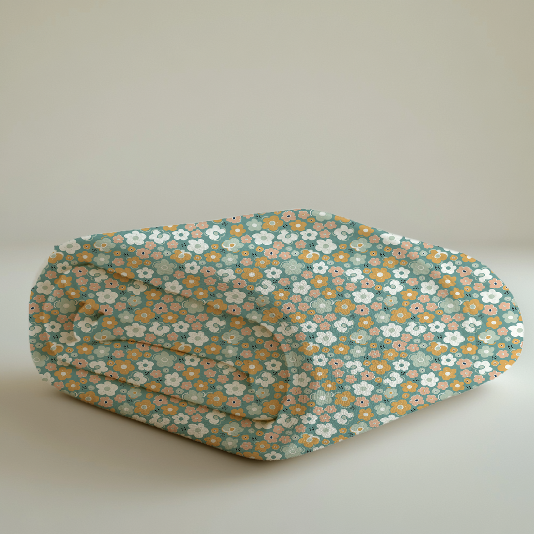 Green Boho Minky Blanket
