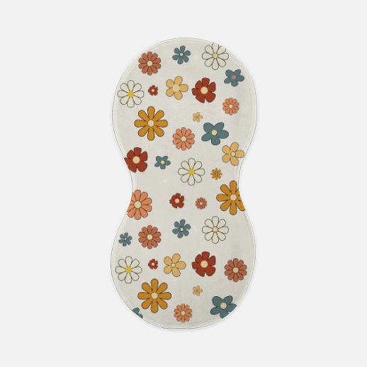 Flower Power Peanut Burp Cloth