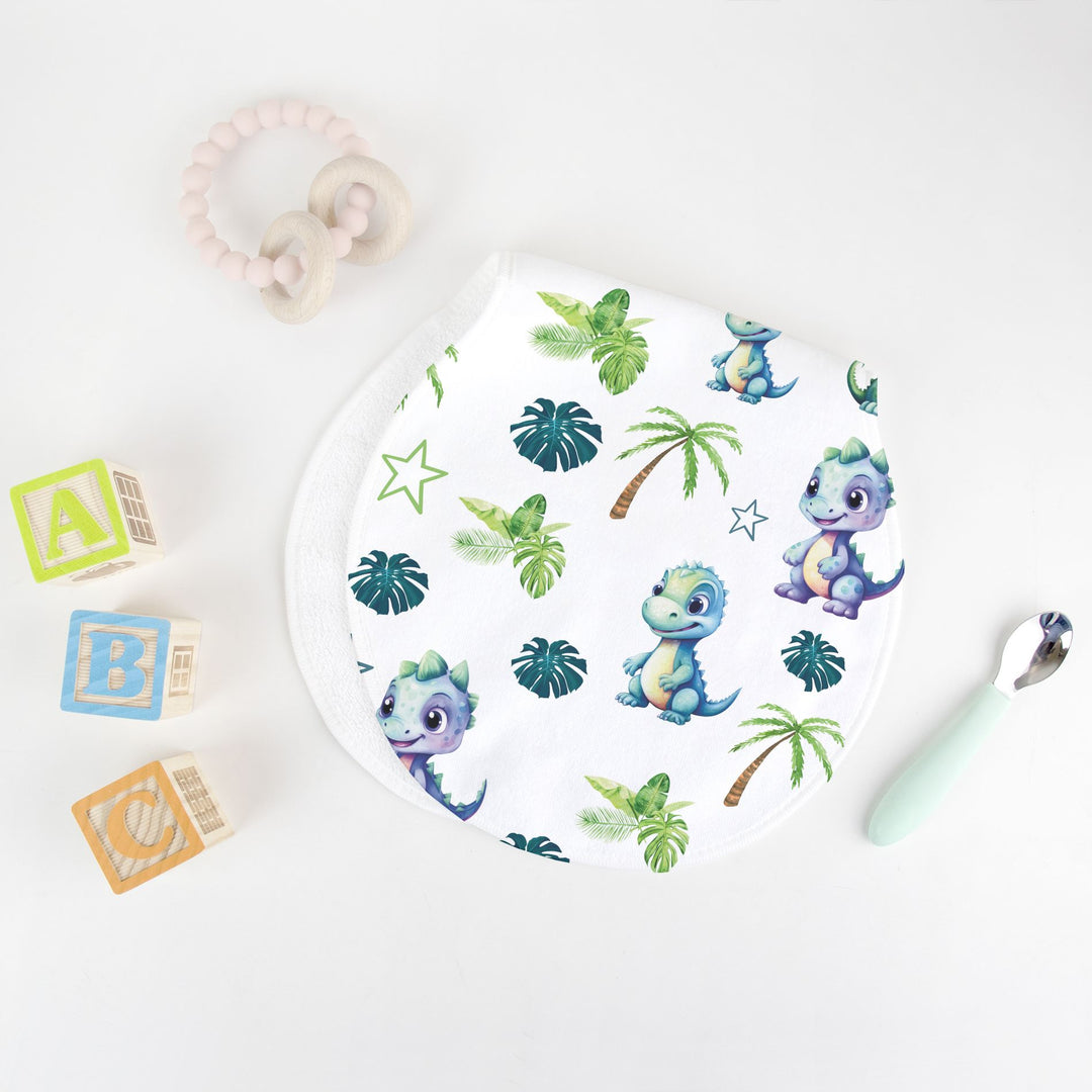 Dinosaurs and Friends Peanut Burp Cloth