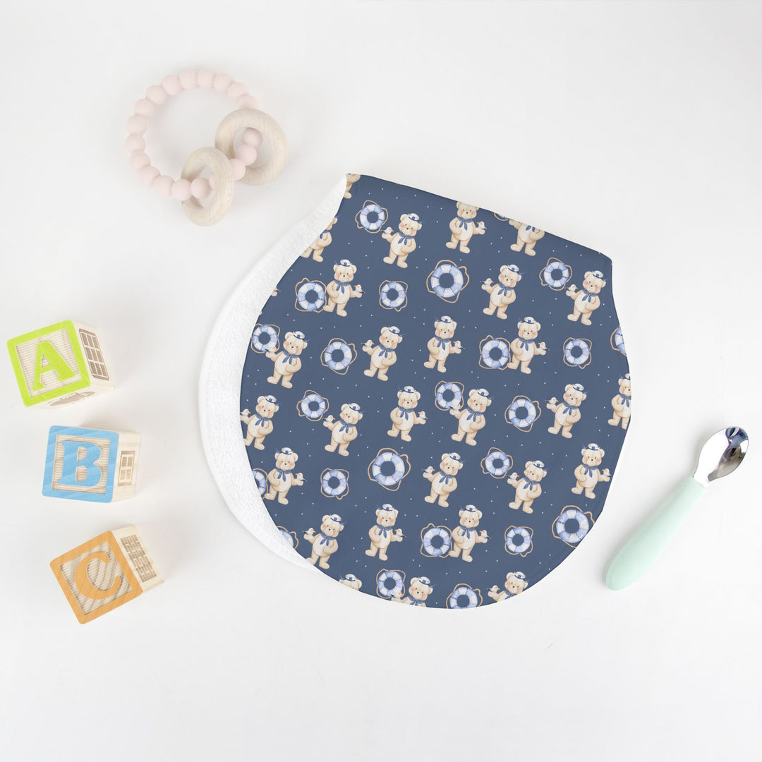 Teddy Bear Sailor Burp Cloth