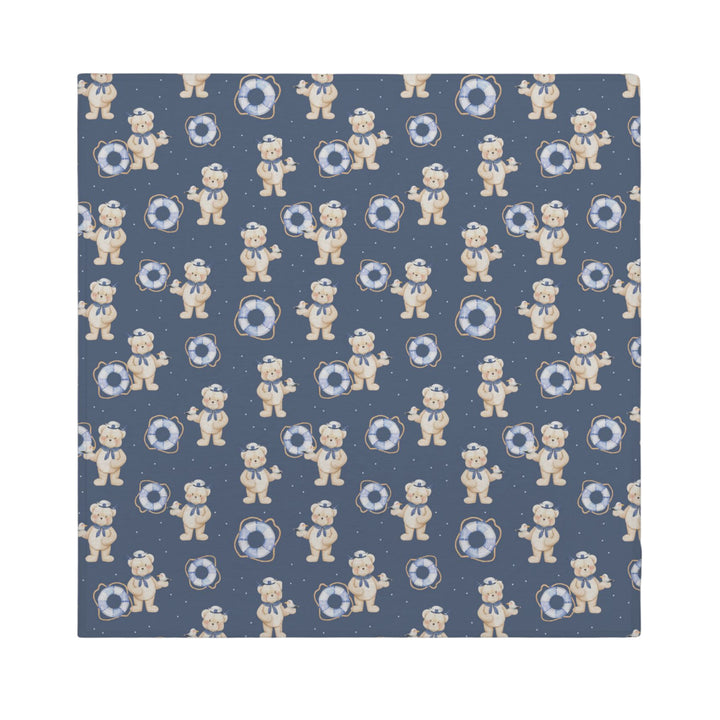 Teddy Bear Sailor Swaddle Blanket