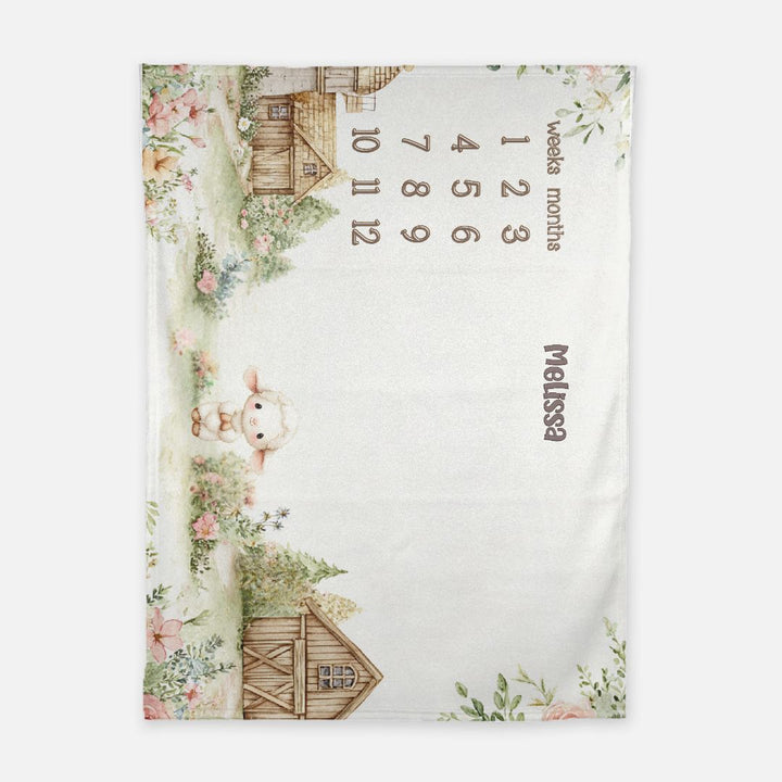 Whimsical Farm Milestone Blanket