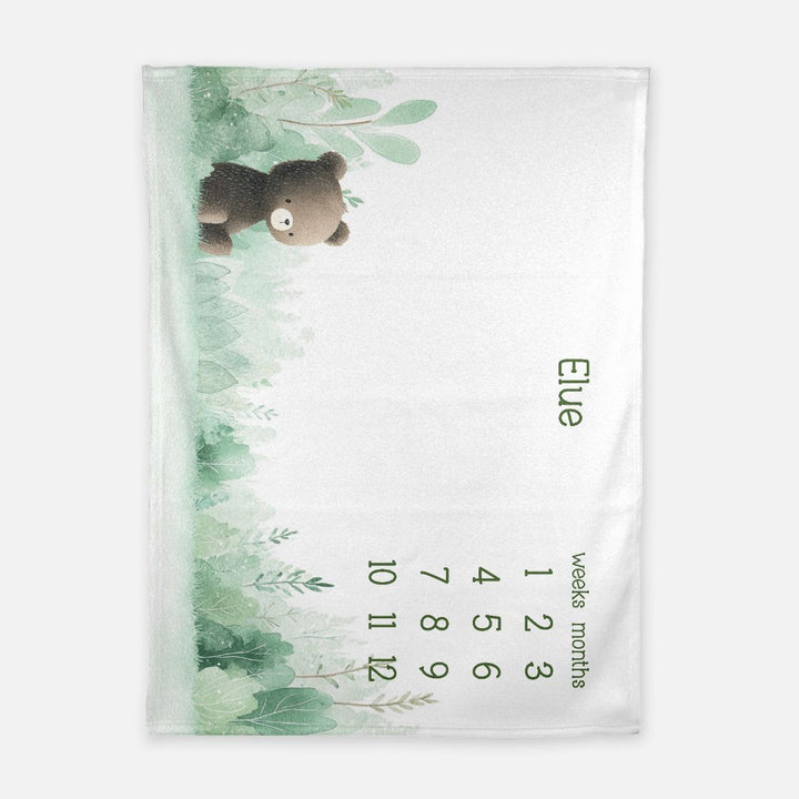 Forest Bear Milestone Blanket