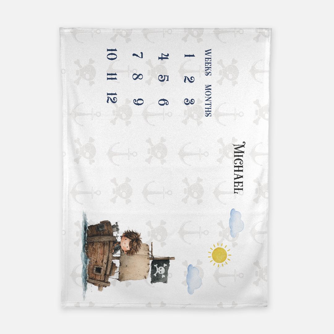 Pirate Milestone Blanket