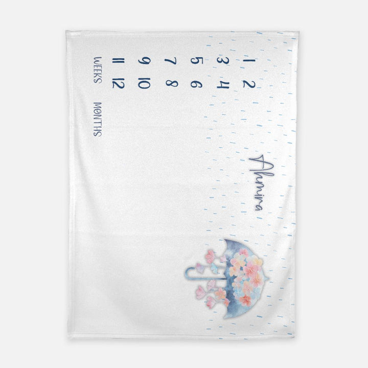 Flora Umbrella Milestone Blanket