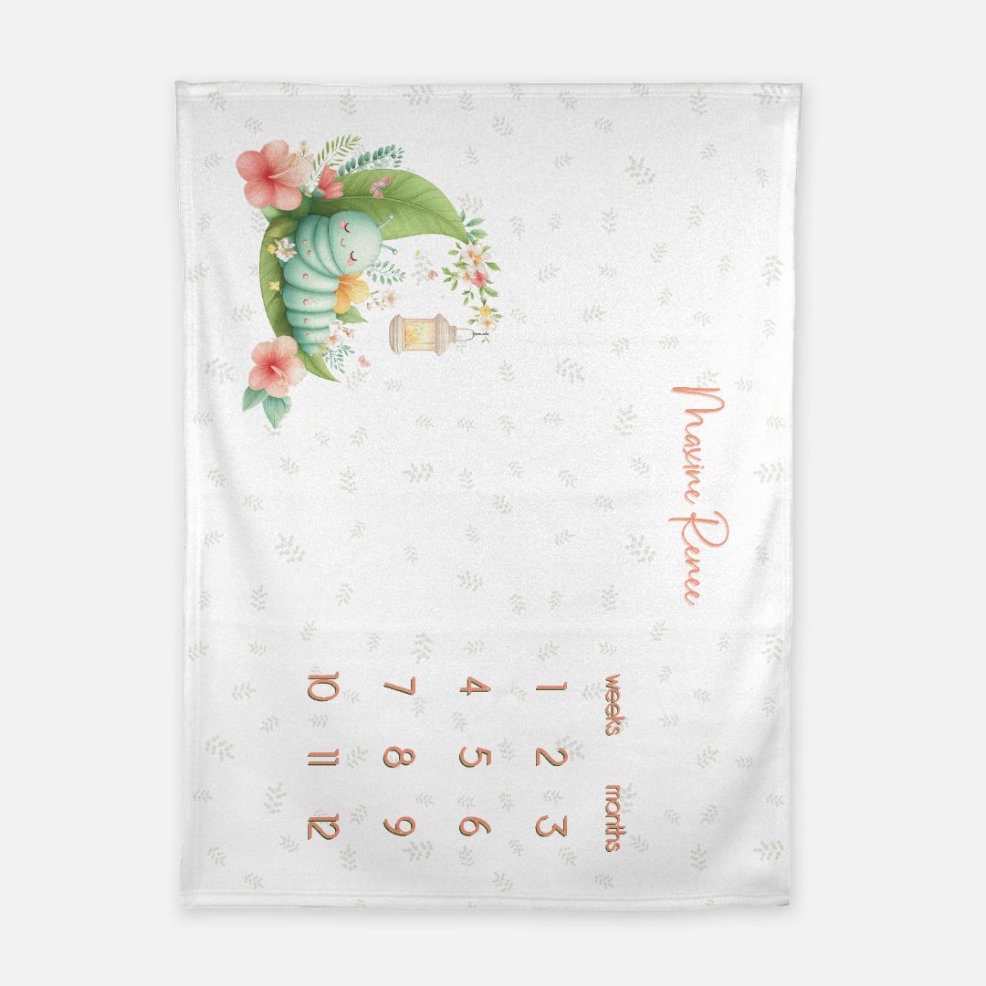 Caterpillar Milestone Blanket