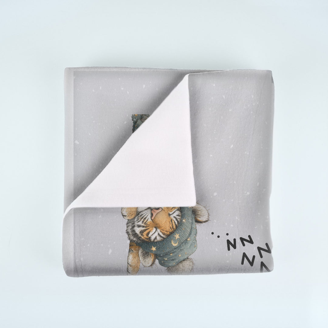 Sleeping Tiger Milestone Blanket