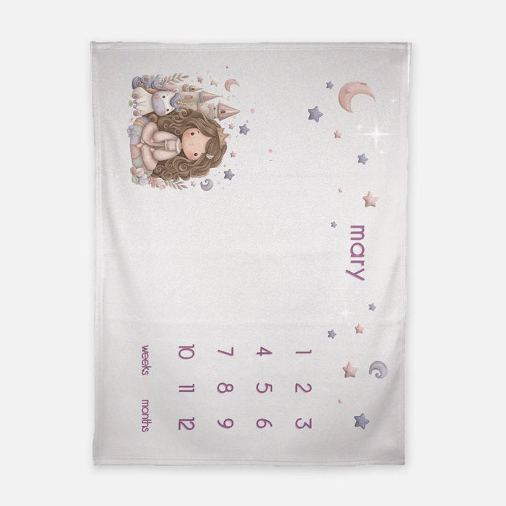 Princess and Unicorn Milestone Blanket