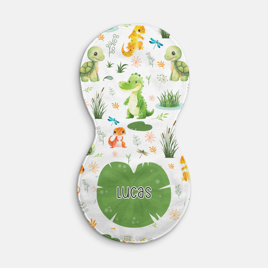 Swamp and Friends Peanut Burp Cloth