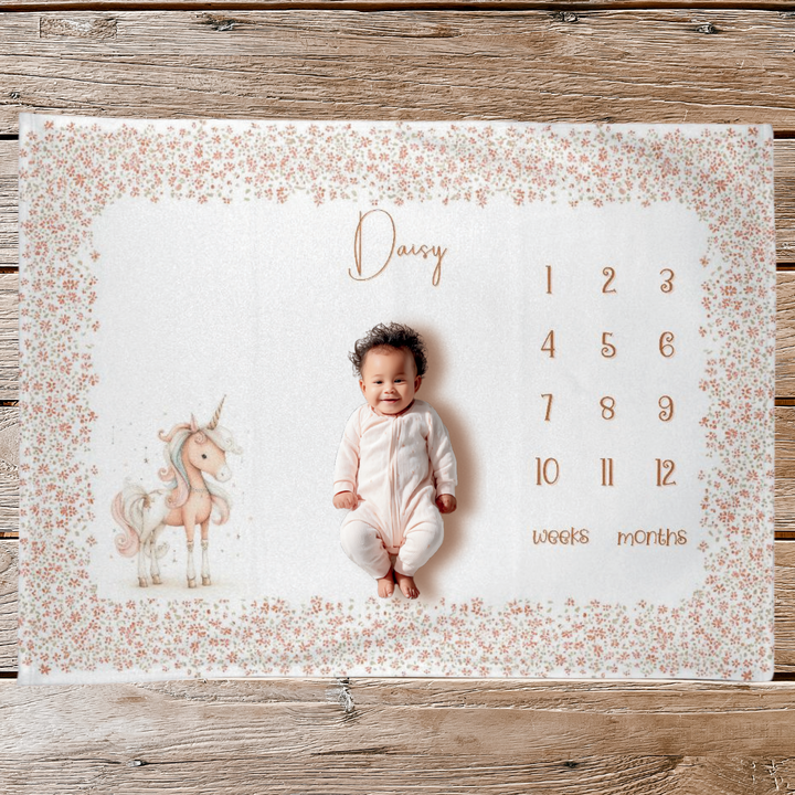 Unicorn Milestone Blanket