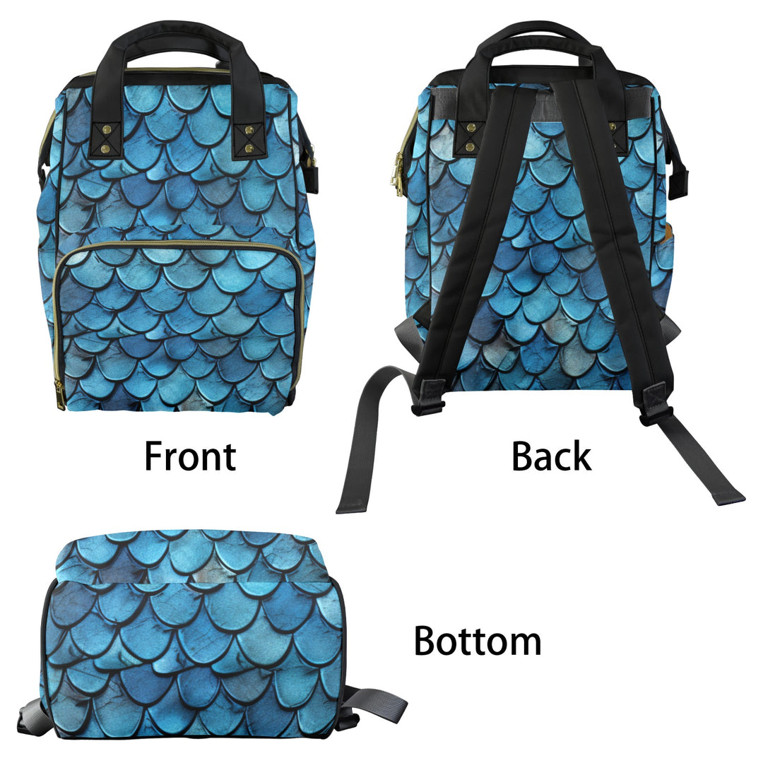 Blue Dragon Scale Diaper Bag