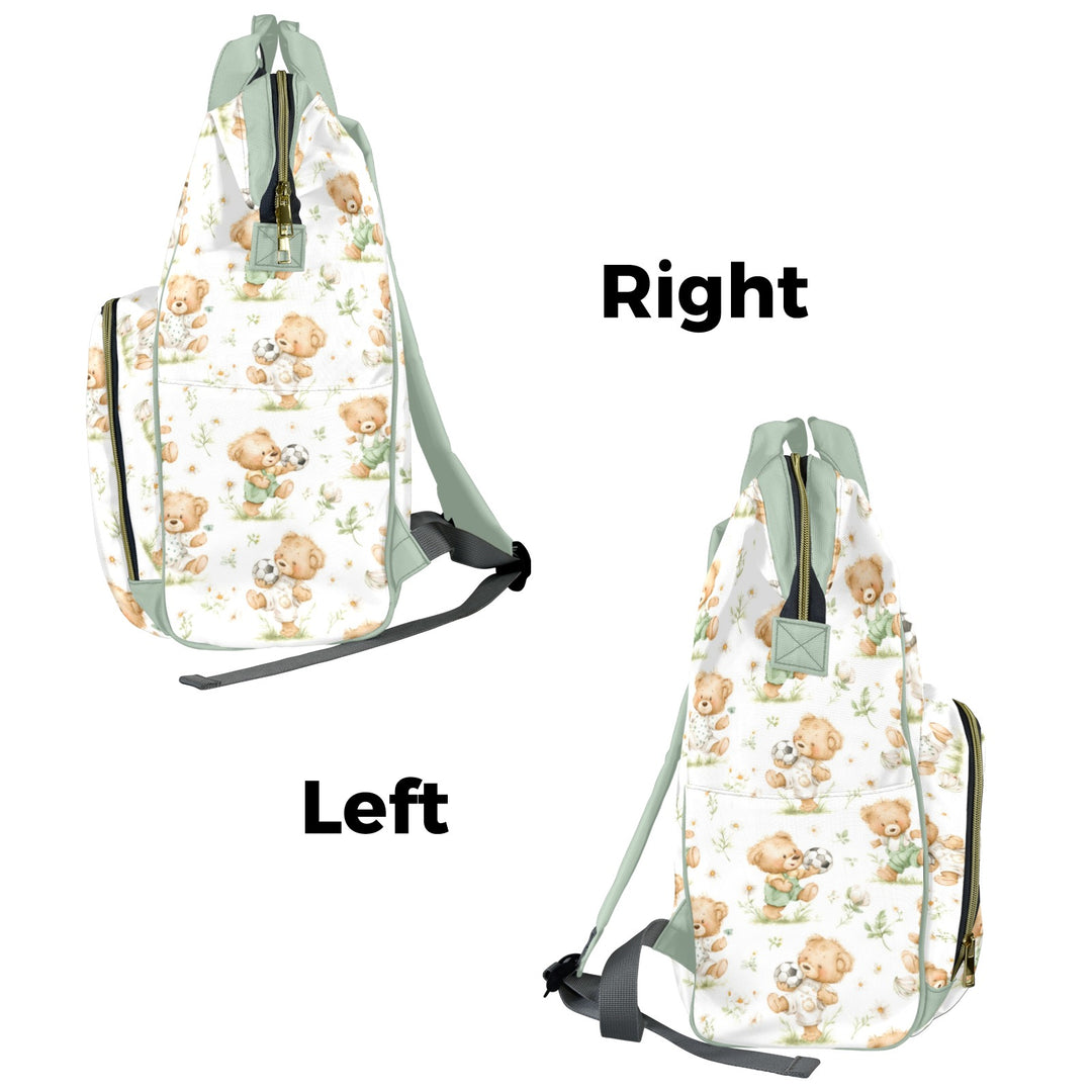 Bears Playing Soccer Diaper Bag