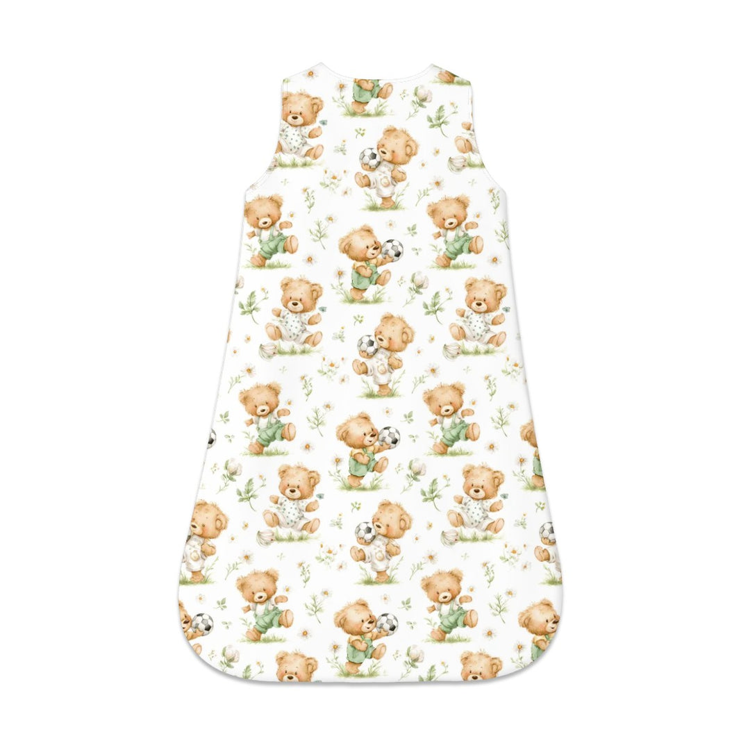 Teddy Bears Playing Soccer Sleeveless Baby Sleep Sack