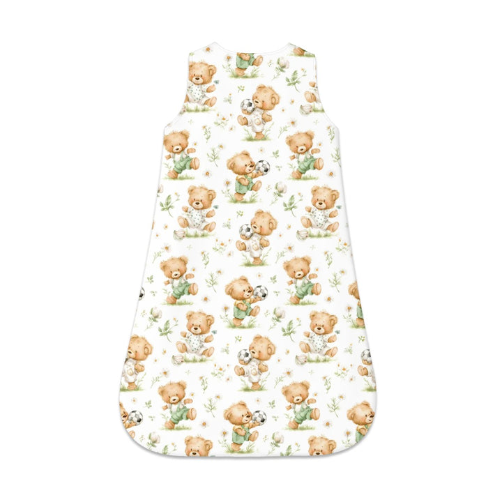 Teddy Bears Playing Soccer Sleeveless Baby Sleep Sack