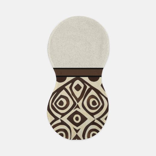 Tribal Monogram Peanut Burp Cloth