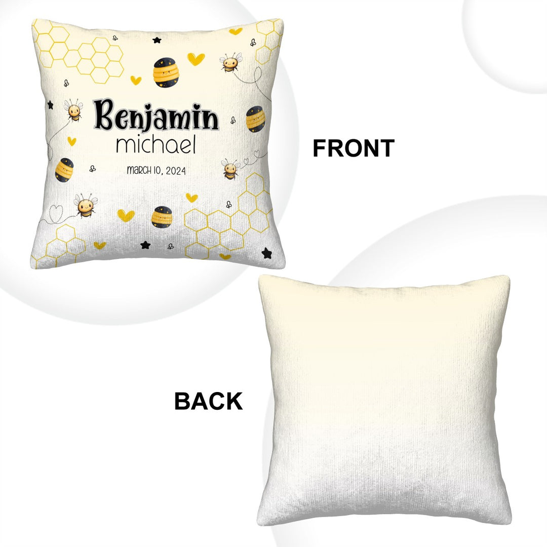 Honey Bee Corduroy Throw Pillow Covers